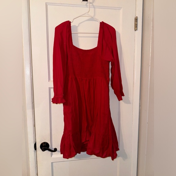 Jcrew Hot Pink Smocked Dress Medium - Picture 4 of 4